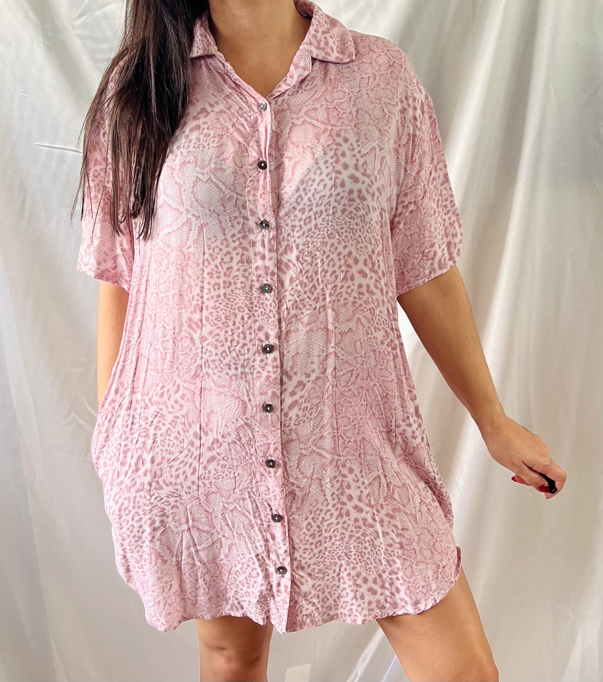 pink snake dress Pearl Snake Dress in Pink Python XL